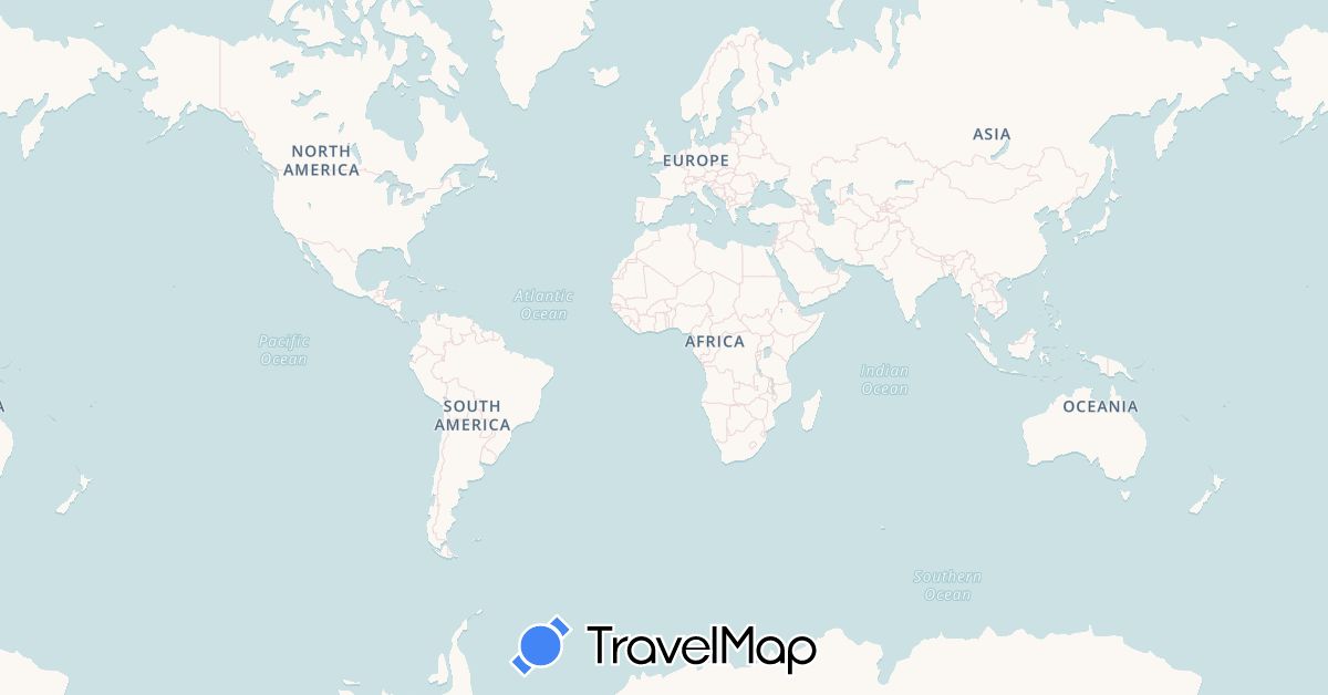 TravelMap itinerary: driving, bus, hiking, hitchhiking in Austria, Belarus, Poland, Russia, Slovakia (Europe)